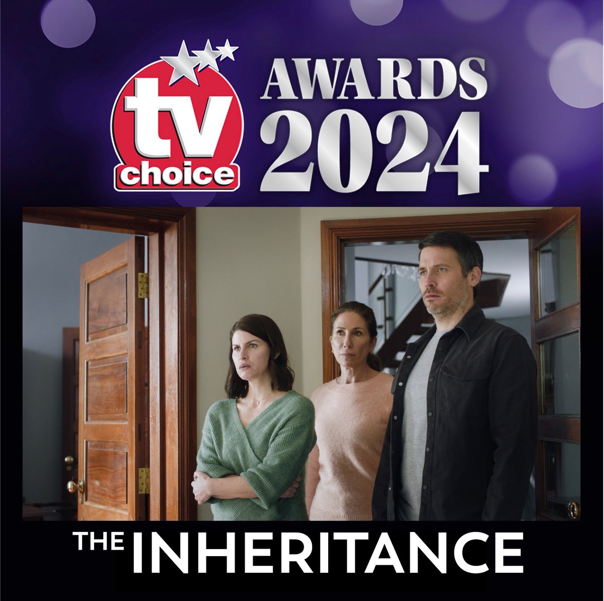 LonesomePineTV's tweet photo. Voting for the 2024 #TVChoiceAwards is NOW OPEN! 📢

Vote for #TheInheritance and our superb cast here. ⭐️

Best New Drama - The Inheritance
Best Actor - Robert James-Collier
Best Actress - Gaynor Faye
Best Actress - Jemima Rooper

https://t.co/b8cNkiT736 https://t.co/EAQC6Zmgph