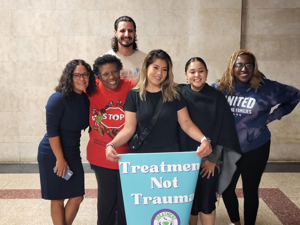 Today, with a hearing to advance a working group to plan and implement #TreatmentNotTrauma, we are one step closer to community-centered systems of care. Organizing brought us to this moment, and we won’t stop until we expand public mental healthcare for all!