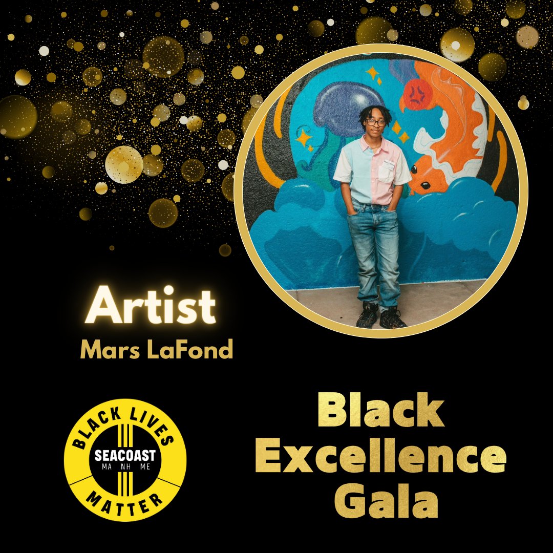 ✨ We're excited to highlight our next featured artist for the 2023 Black Excellence Gala silent art auction, Mars LaFond! 🖤 

Learn more about Mars' work &amp; purchase tickets below:
🔗 blmseacoast.org/gala

#BlackExcellenceGala #BIPOCArtists #BlackArtists #SupportLocalArtists
