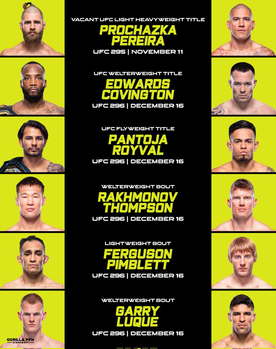 m_mulloy3K's tweet photo. 𝘗𝘗𝘝 𝘉𝘈𝘕𝘎𝘌𝘙𝘚 recently announced by the @ufc 💥

via @gpcombat

#UFC #UFC295 #UFC296 #MMATwitter https://t.co/FcSJ8gXYzz