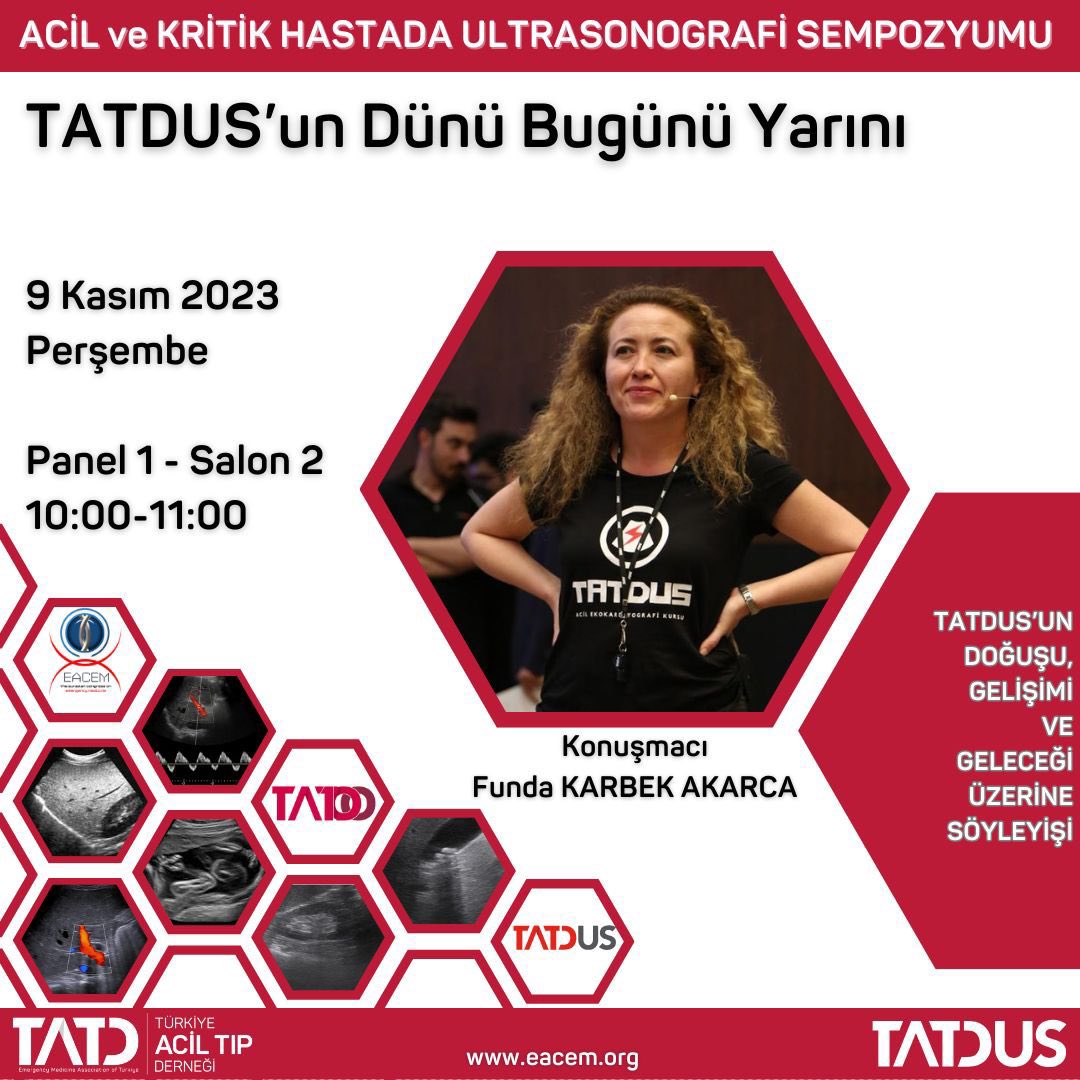 TrTatdus's tweet photo. •TATDUS; Bir çalışma grubunun ötesinde. 
Acil Tıpta Ultrasonografi serüvenini Dr. Funda Karbek Akarca anlatıyor✨
Başlangıcımız, yolumuza çıkan zorluklarla mücadelemiz ve imza attığımız sayısız başarımız✨
Hepsi bu sunumda sizlerle💫 https://t.co/SWvWlTsVuf