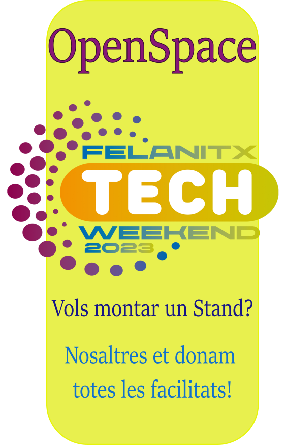 F_TechWeekend's tweet photo. 📢 T'interessa montar un Stand a la Felanitx Tech Weekend??

No t'ho podem posar més fàcil...entra a la web i informa't!
https://t.co/ryI9onQ506

Ah i montar-lo és totalment gratuït 😉 https://t.co/8d6q3PFzrU