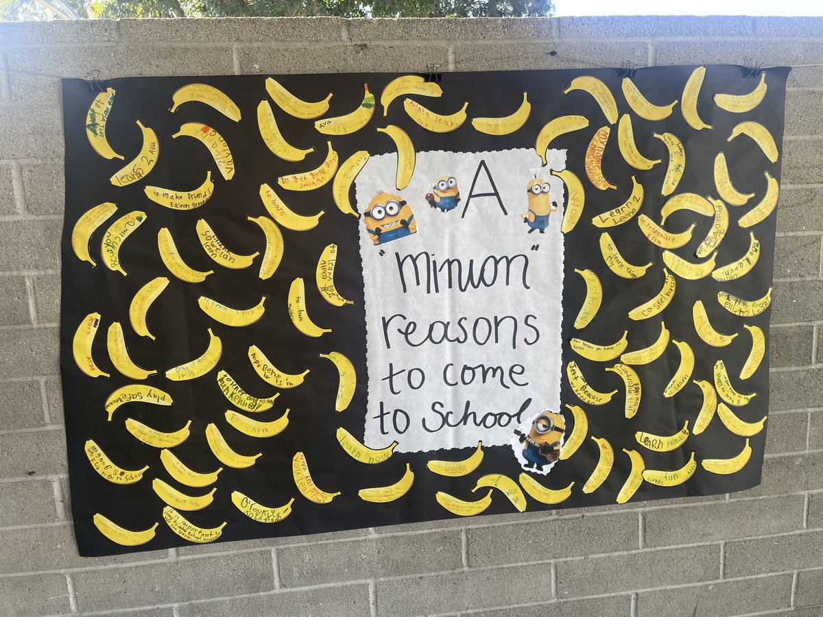 A “Minion” Reasons to come to school, congratulations to one of our students for winning a giant stuffed banana! 🍌 <a href="/PomonaUnified/">Pomona Unified School District</a>