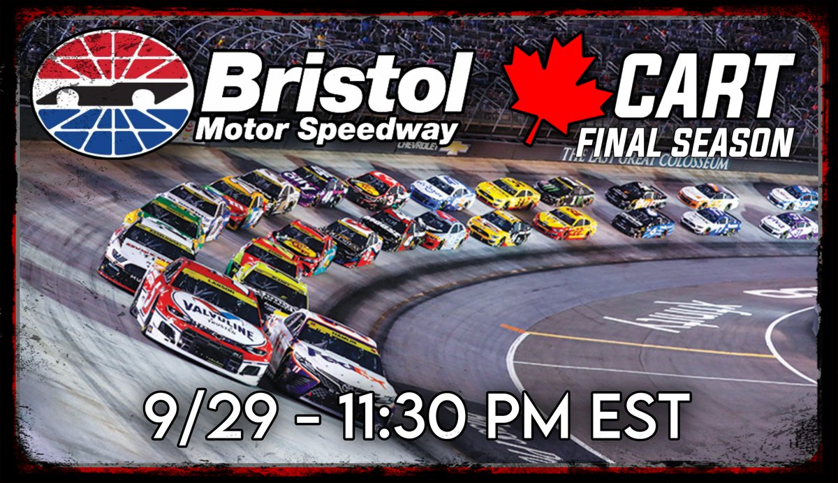 ESSCSNR03's tweet photo. A last-minute schedule change has us going to Bristol, Tennessee, to rip it around this high banked, high-speed, iconic short track. #ItsBristolBaby #CARTFinalSeason https://t.co/NleVTwafWV