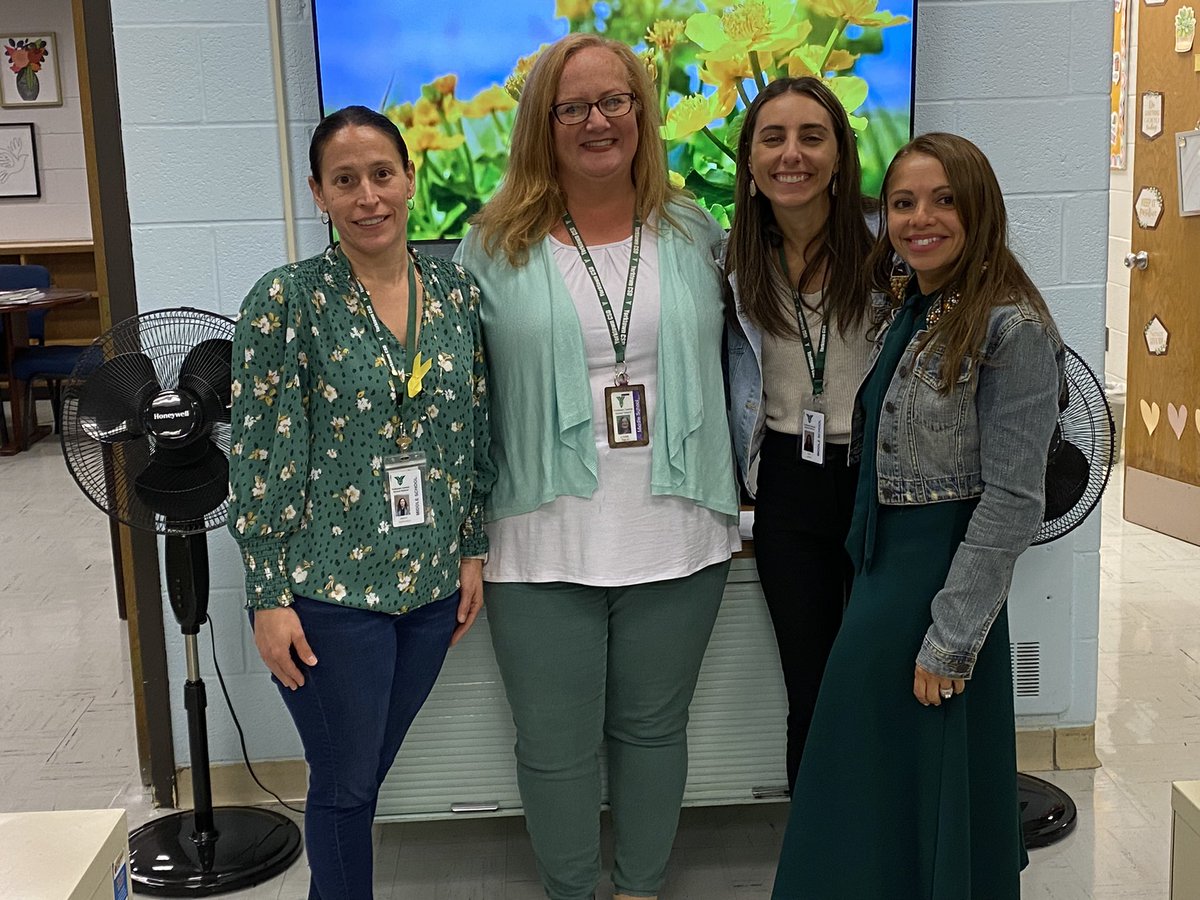 MESMSHorowitz's tweet image. Strang Eagles staff in green to support Farmingdale! @mesmspta @YorktownCSD #dalerforaday