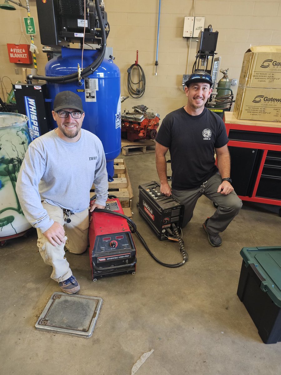Thank you to our Local 67 Ironworkers for visiting our Introduction to Apprenticeship class to talk about careers.  Also, THANK YOU for donating a welder to our Industrial Tech Program.  #1SEP