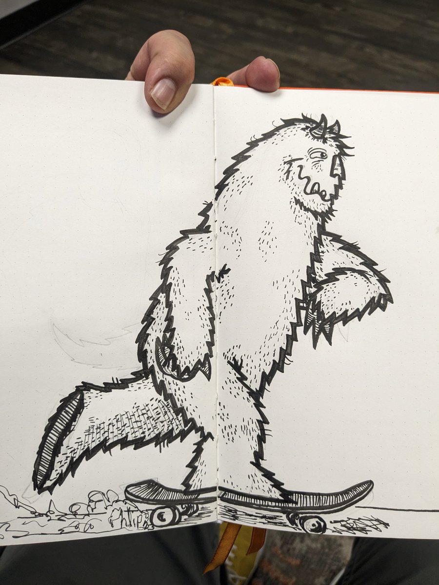 ElBorrachon13's tweet photo. #phlip #Doodling #independentartist #fortworthartist #chicanoartist #panthercityart #inkdrawing #tombowfudenosuke #sketchbook #makegoodart #makemoreart #kimberlypencils #halloween #monster #spooky #skateboard #onelove #curtismayfield #soul #keeponpushing https://t.co/GQ2m9eDjLm