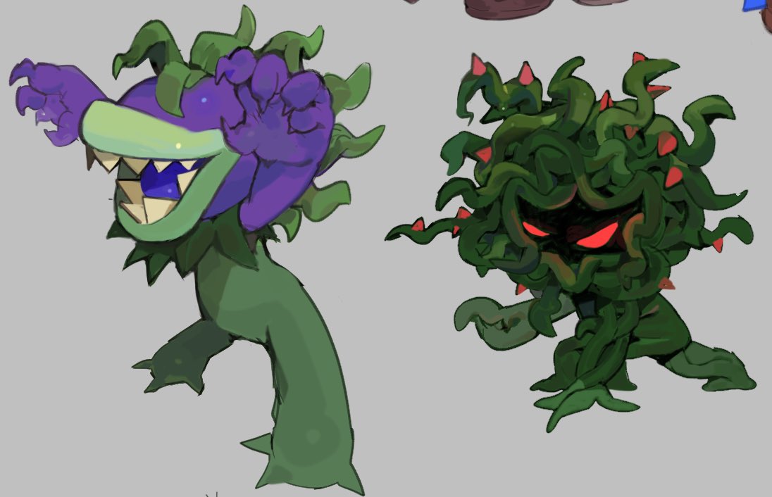 momopatchi's tweet image. Playing with plants vs zombies rpg designs again ….