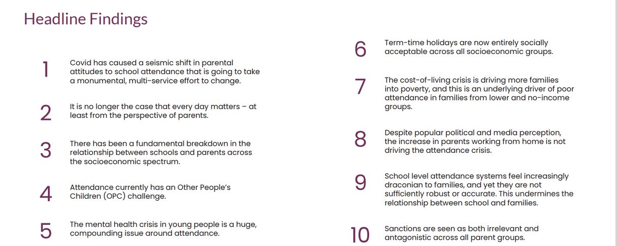 This is a must read for anyone involved in improving attendance. Some pretty sobering information but essential reading.