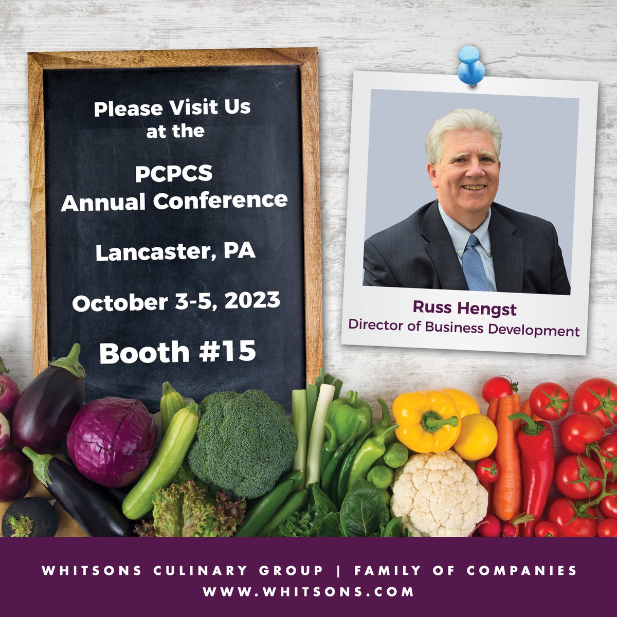 Whitsons is looking forward to attending the Pennsylvania Coalition of Public Charter Schools Conference in Lancaster, PA on October 3-5. Stop by our booth, and ask Russ Hengst how we can help with your school nutrition program and Whitsons' Movement for a Healthier Generation™