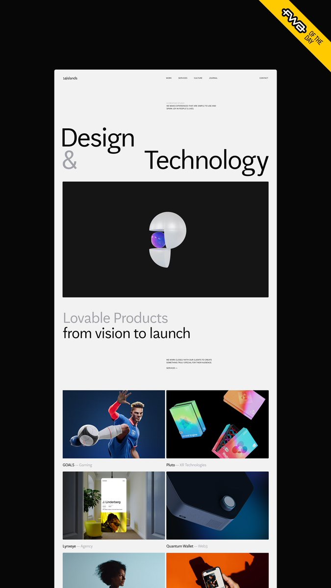 We're proud of today's <a href="/fwa/">FWA 🏅</a> SOTD.

A recognition for our new website.

Many thanks!!