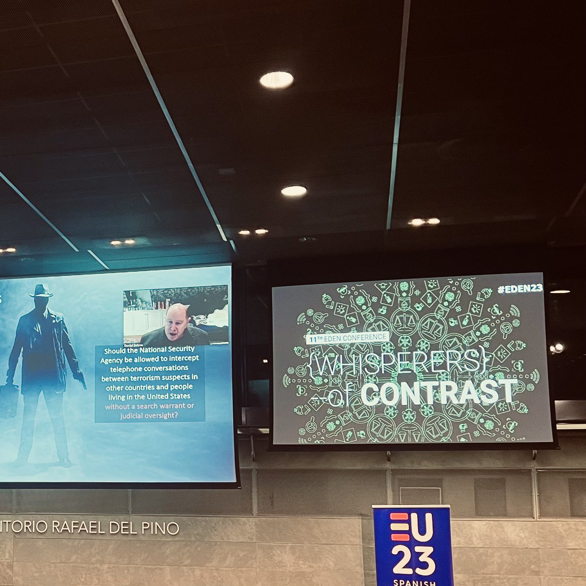 Matthias M. Hudobnik ⚖️ 💾 (@mhudobnik) on Twitter photo 🗓️ Throwback Tuesday 👉 Nothing to #hide - nothing to #fear❓🚓 👀
🗣️ 👨🎓 <a href="/DanielSolove/">Daniel J. Solove</a> talked about balancing #privacy ➕ #security at the 11th #EDEN conference in Madrid 🇪🇸❗️#EDEN23 #dataprotection #FreedomAndSecurity #lawenforcement <a href="/Europol/">Europol</a> <a href="/ERATrier/">Academy of European Law</a> <a href="/policia/">Policía Nacional</a> <a href="/guardiacivil/">Guardia Civil</a> 🗓️ Throwback Tuesday 👉 Nothing to #hide - nothing to #fear❓🚓 👀
🗣️ 👨🎓 <a href="/DanielSolove/">Daniel J. Solove</a> talked about balancing #privacy ➕ #security at the 11th #EDEN conference in Madrid 🇪🇸❗️#EDEN23 #dataprotection #FreedomAndSecurity #lawenforcement <a href="/Europol/">Europol</a> <a href="/ERATrier/">Academy of European Law</a> <a href="/policia/">Policía Nacional</a> <a href="/guardiacivil/">Guardia Civil</a>