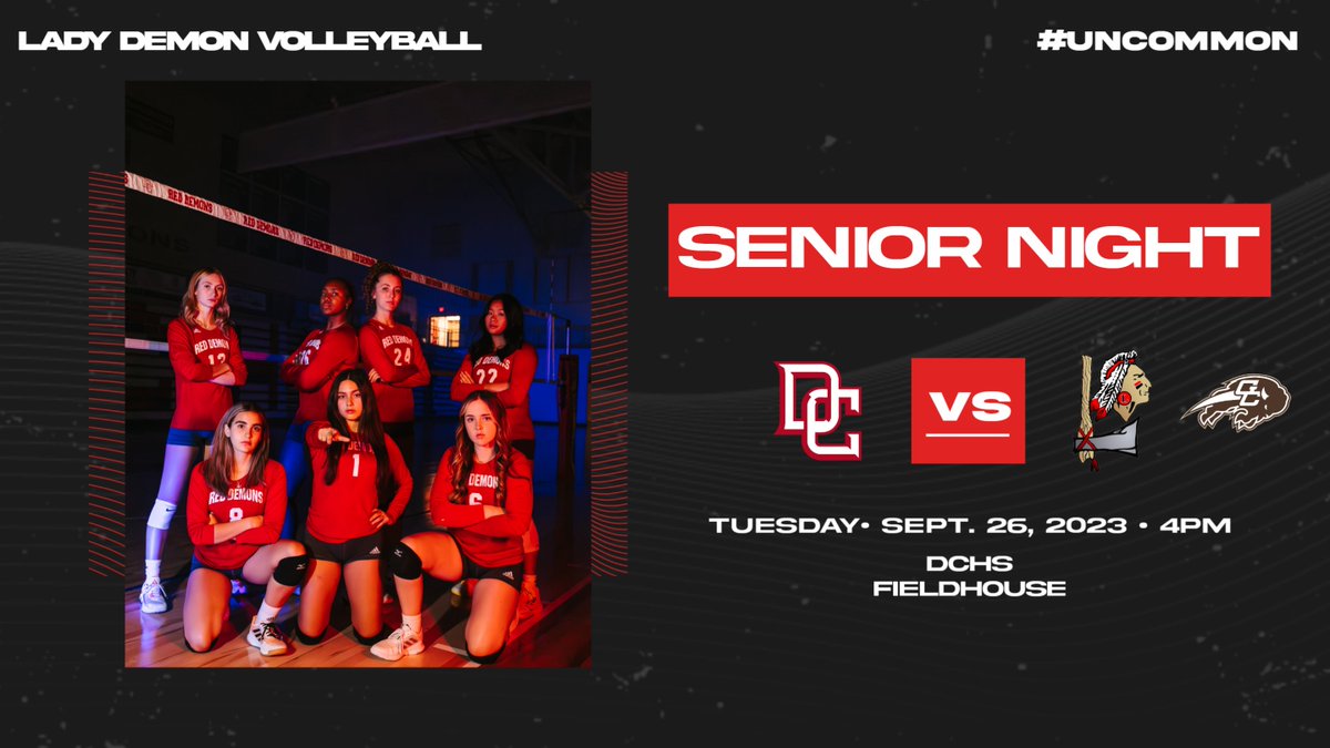 RedDemonSports's tweet image. @LadyDemonVB host Liberal and Garden City in a Triangular this evening at the Fieldhouse.  We will honor our seniors before the final match against Garden City.  #uncommon
4p DC vs. Liberal
5p Liberal vs. GC
6p DC vs. GC