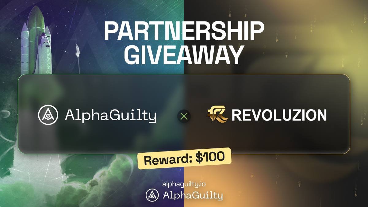 📢 PARTNERSHIP GIVEAWAY 📢

✨We are pleased to announce our partnership with 
<a href="/RevoluzionEco/">Revoluzion Ecosystem</a>✨
  
⏰Duration: 48 Hours 

😍Reward : $100 for 10 winners

📝 Rules:
1️⃣ Follow <a href="/AGuiltyOfficial/">Alpha Guilty</a> &amp; <a href="/RevoluzionEco/">Revoluzion Ecosystem</a> 
2️⃣ 🩷 + RT 
3️⃣ Tag 3 friends 

#Giveaway  #Airodrop #Web3 #NFTs