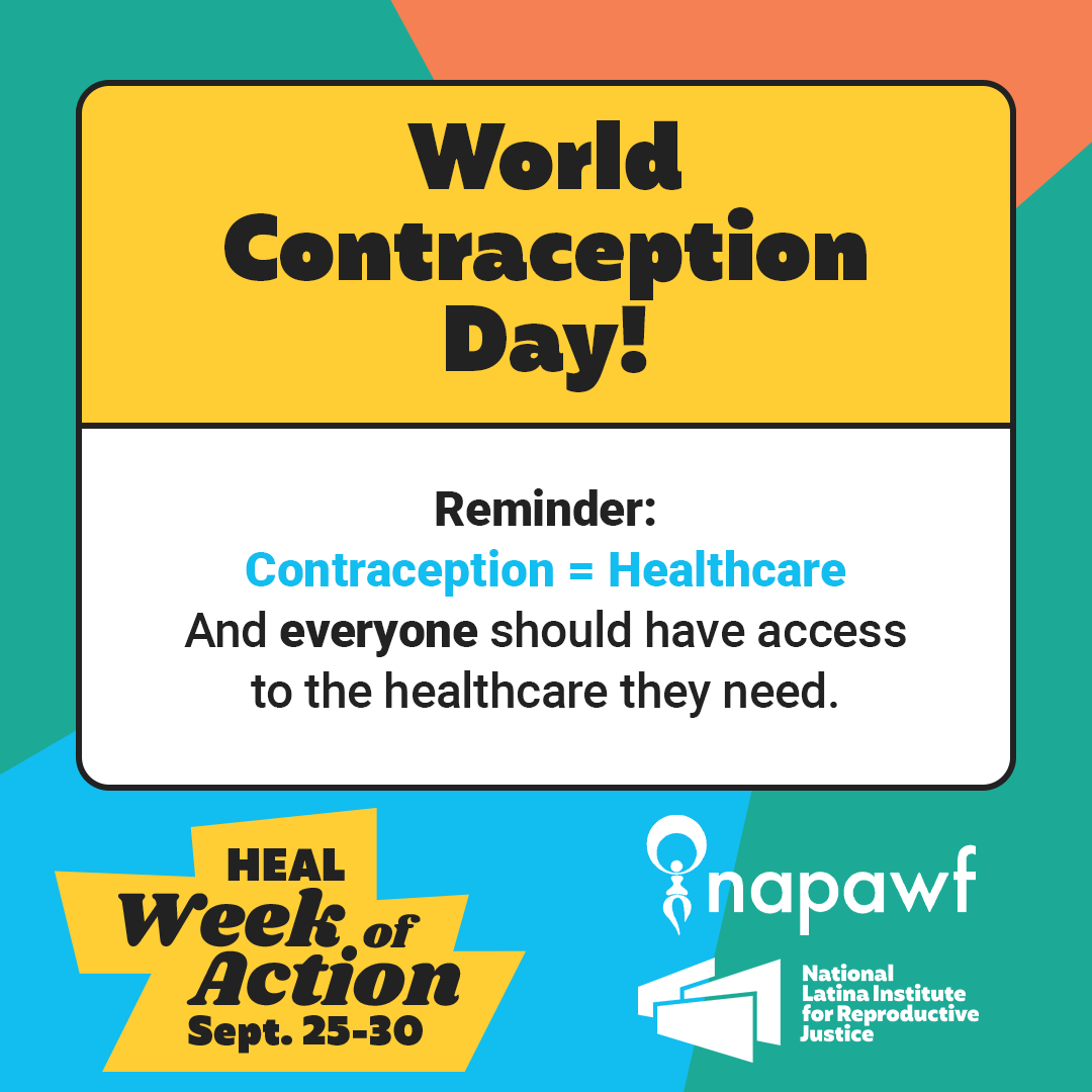 UPLAN_USA's tweet photo. Today is #WorldContraceptionDay! Contraception = healthcare, & everyone deserves access to the healthcare they need.
During Contraception Day & #HEALWeekOfAction, we’re raising our voices for healthcare, which includes reproductive healthcare, for ALL. ❤️@LatinaInstitute @NAPAWF https://t.co/9XZnECwM1d