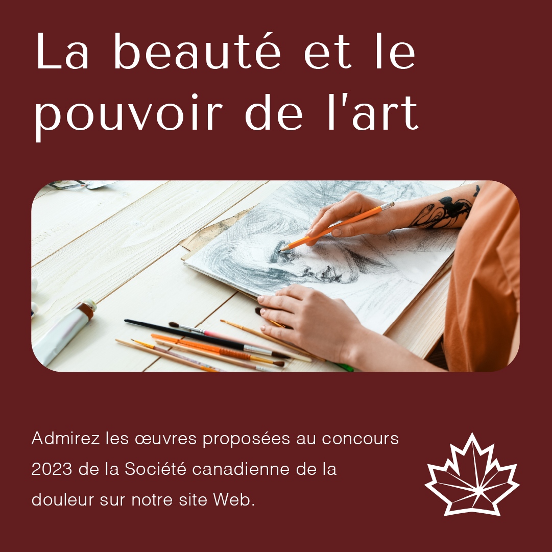 CanadianPain's tweet photo. ⨠ Découvrez les personnes gagnantes en 2023 et admirez les œuvres à https://t.co/NyFkLKb6eW

#SociétéCanadienneDeLaDouleur #SCD #Prixd’Art #DouleurEtVieSociale #DouleurCanada https://t.co/A8X06ZRNc6