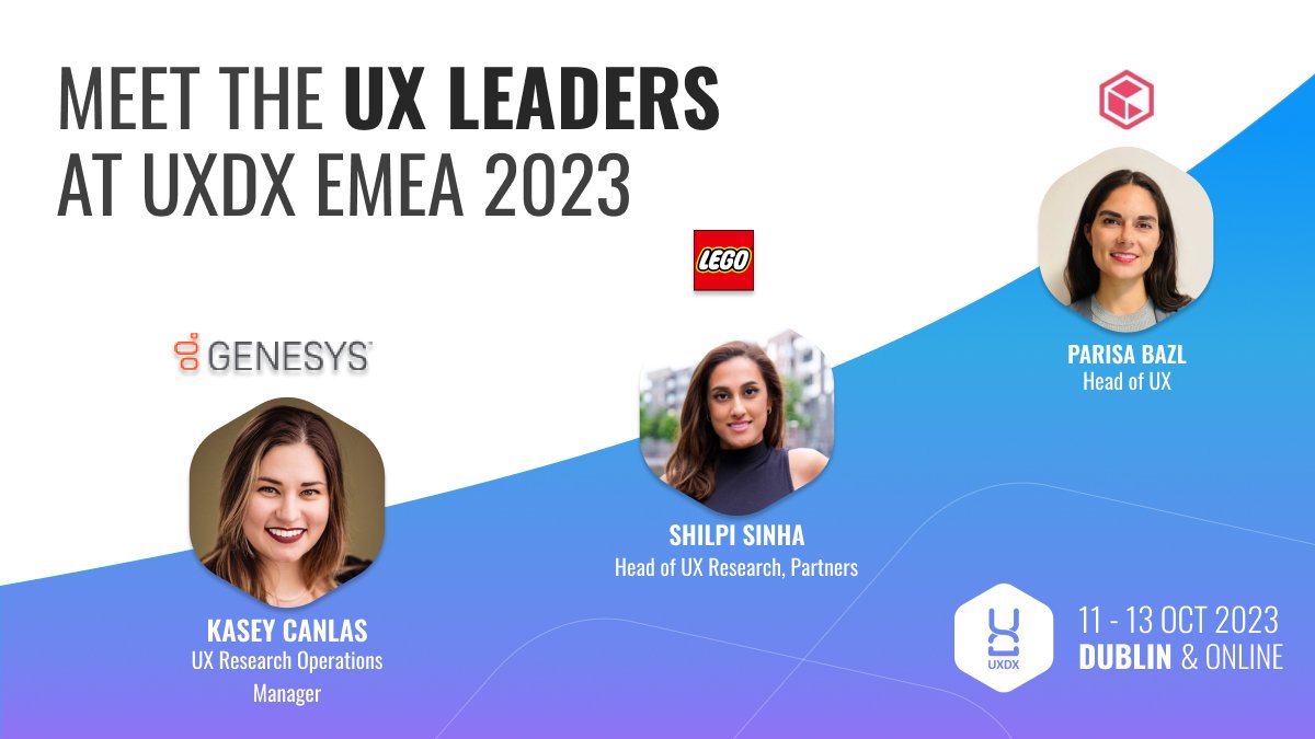uxdxconf's tweet photo. 🎉 UX Fans, Listen Up! 🎉

Meet the #UX stars of #EMEAglobalconference2023:

1️⃣ Kasey Canlas ( @Genesys )
2️⃣ Shilpi Sinha ( @LEGO_Group )
3️⃣ @V51JVd ( @Commvault )

Prepare for a UX deep dive! 🚀 What's your top UX challenge? Reply &amp; let's talk solutions! 🎤 https://t.co/sHA084C9rE