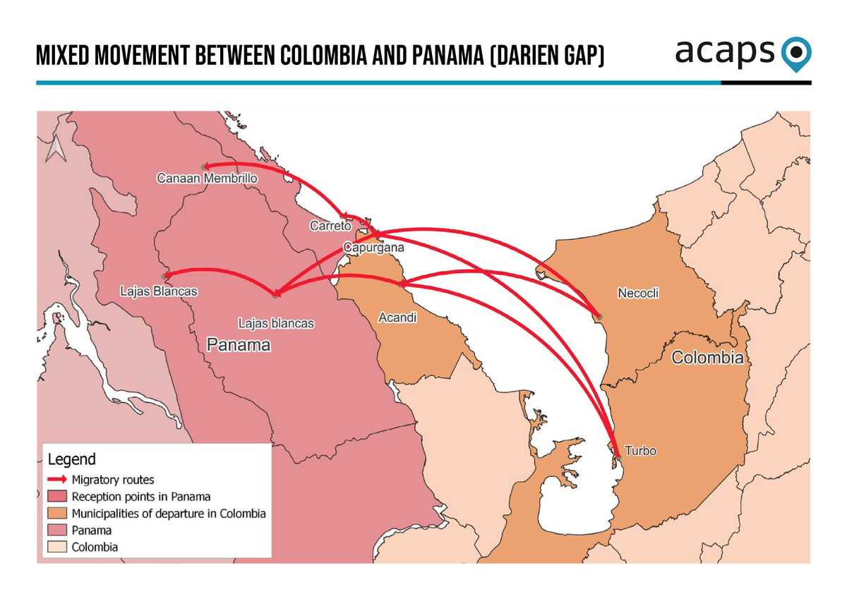 #Colombia: ¿cuáles son las preocupaciones en torno a la protección para los #refugiados y #migrantes que cruzan el Tapón del Darién?
Aquellos que no cuentan con recursos suficientes para cruzar se exponen a los riesgos de falta de vivienda, mendicidad y explotación sexual.

👇