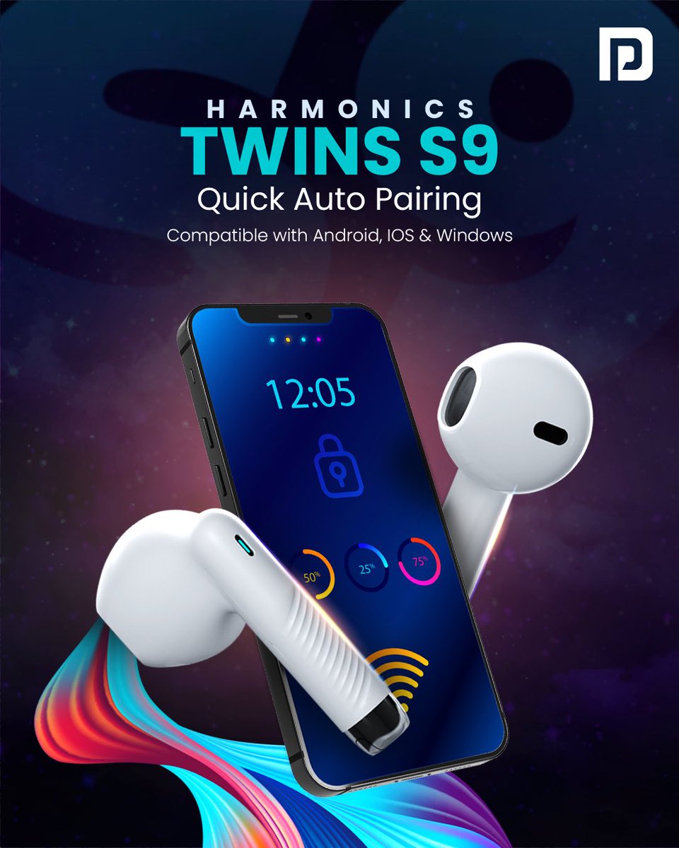 Connectivity and compatibility are two things you need not worry about once you have the Harmonics Twins S9!

- Quick auto-pairing
- Compatible with Android, - iOS, & Windows
- 30-hour playtime
- Crystal clear calls
- Digital display

Buy now -bit.ly/45VS74v

#TwinsS9