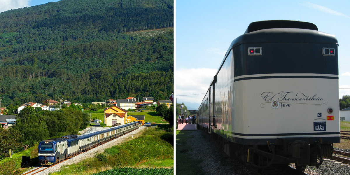 Voyagez à travers l'#EspagneVerte à bord du #Transcantábrico, un train de luxe qui part de Saint-Jacques-de-Compostelle et longe la côte nord jusqu'à Bilbao d'une manière durable et différente 💚.
👉 bit.ly/Transcantábric…

#VisitSpain #SpainSustainable