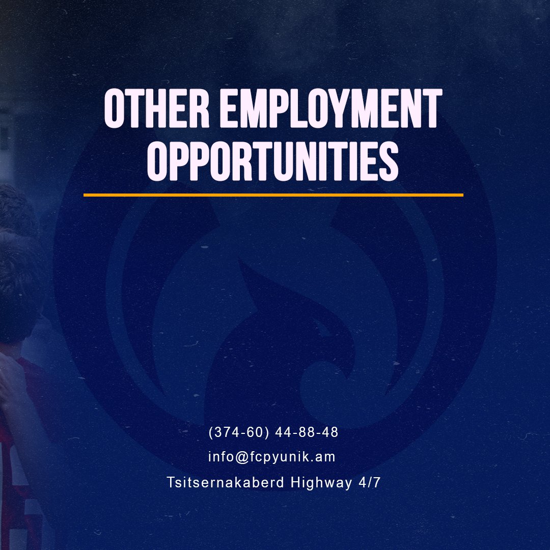 FC_Pyunik's tweet photo. Dear residents of Artsakh, FC Pyunik expresses its support to you and offers employment opportunities: coaches and players, lawyer, office manager, cleaner, laborer, security, SMM specialist.
Contacts
(374-60) 44-88-48
info@fcpyunik.am
Tsitsernakaberd Highway 4/7 https://t.co/OzjYDEj21b
