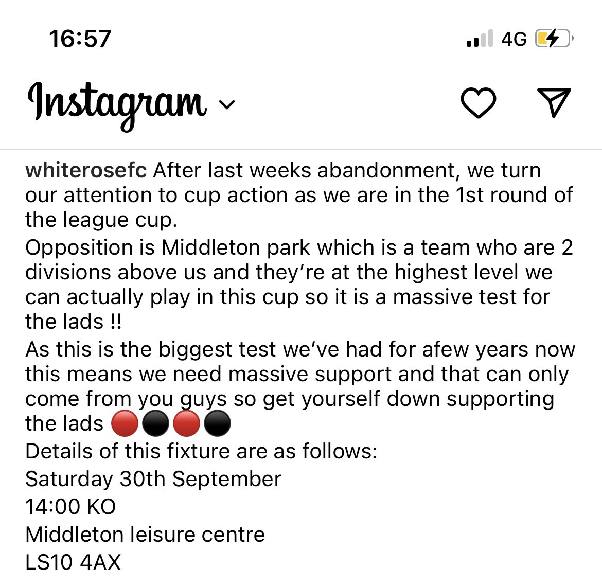 White Rose FC tweet media