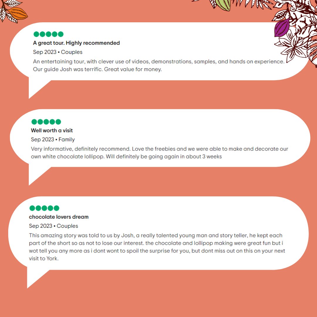 We are thrilled to share a few of the wonderful reviews we have received! Our guests have been incredibly complimentary, and we are truly grateful to everyone who has visited. Thank you for your continued support 👏 🍫 Book now at bit.ly/3ONmww1