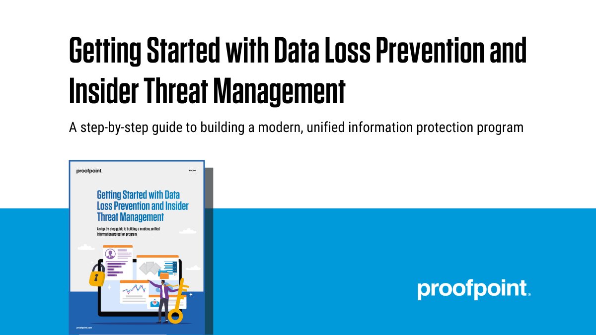 proofpoint's tweet image. Whether you&apos;re setting up your first data loss prevention (DLP) program or need to uplevel an existing program, this step-by-step guide shows you how to set up and evolve your #DLP and insider threat management effort. #informationprotection

Download now: ow.ly/9e9L50PPs71