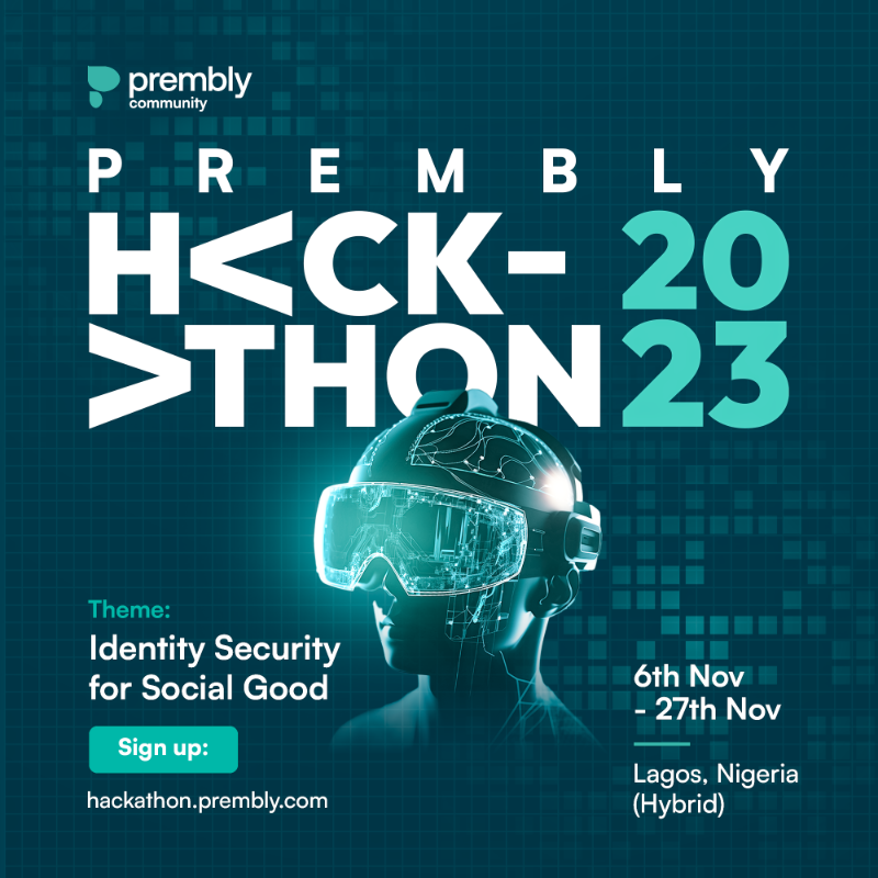 prembly's tweet photo. Hello Devs! 😎

It's the 2023 edition of our annual hackathon.

Theme: Identity Security for Social Good

Here's another chance to compete with developers across Africa, win amazing cash prices, and scale your career.

Register here: https://t.co/SDRQqUAnLO