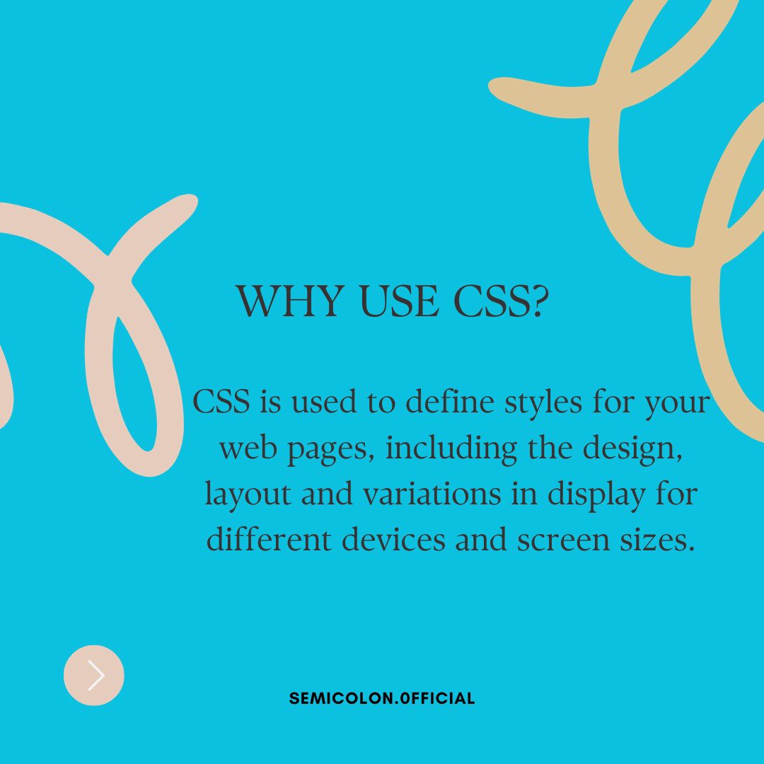 semicolon0ff's tweet image. CSS
.
@semicolon0ff
.
#css #cascadingstylesheet #learncss #semicolonsoftwarehouse