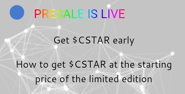 CoreStar_Office's tweet photo. PRESALE IS LIVE

Get $CSTAR at a special price before we launch the REFFERAL, AIRDROP &amp; STAKING PROGRAM.

https://t.co/SWTD2Prcp2

#HOLDCSTAR #CORESTAR #coreDAO https://t.co/aXa5QNvSEv