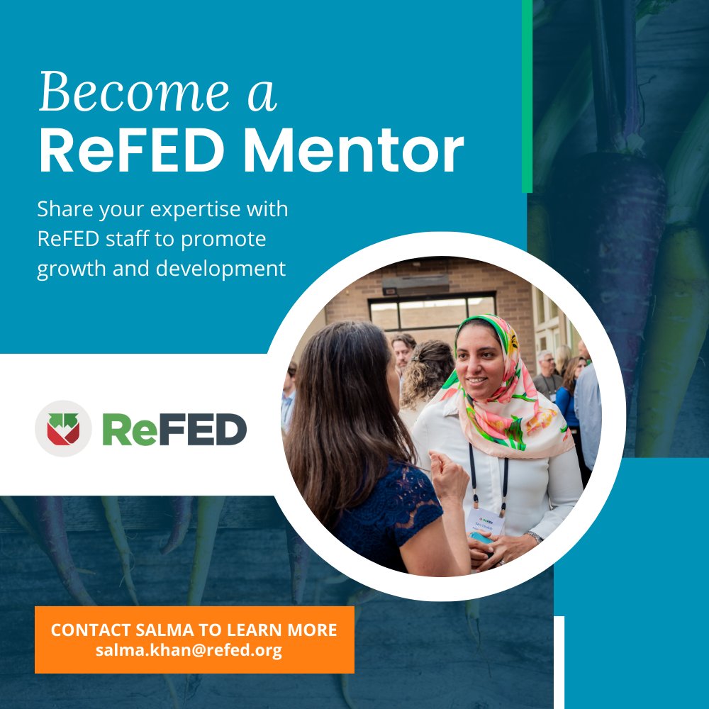 Share your expertise by becoming a <a href="/ReFED/">ReFED</a> Mentor!  We are launching the third year of ReFED's #mentorship program to connect ReFED staff to the incredible professionals in our network, and we'd love for you to join! Sign up here: loom.ly/SKqf1Xs