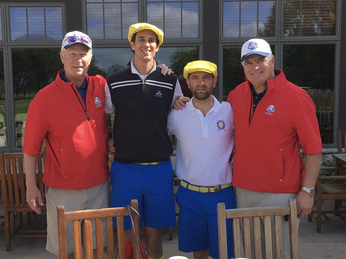 USA13thMan's tweet photo. @RyderGuardians @rydercup @seppstraka @ECabreraBello @BTaylorgolf @ZachJohnsonPGA @pxg On the 4th Day ‘fore Ryder Cup, my true love gave to me…
4(some) of golf
5 I BELIEVE WE WILL WIN!!
6 Pack of Peroni
7 Gen6 Irons
8 Guardians a-singing
9 Euros a-slicing
10[thousand] fans a-cheering
11 US Team Birdies.
and a Dozen golf balls from @pxg 
https://t.co/BKQJ8vGTEA https://t.co/YR7YLv56HA