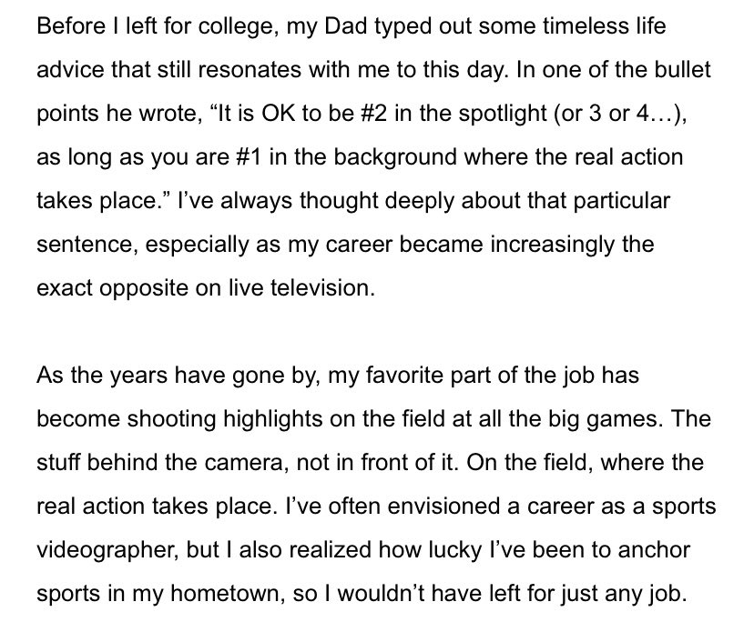 TheJeffTakeWVUE's tweet image. It’s been the honor of my life to anchor sports in my hometown at WXXV. But after seven years, it’s time for me to embrace a new challenge in life. To all of the coaches, players, parents and viewers, all I can say is sincerely, thank you. 280 characters ain’t enough for this one