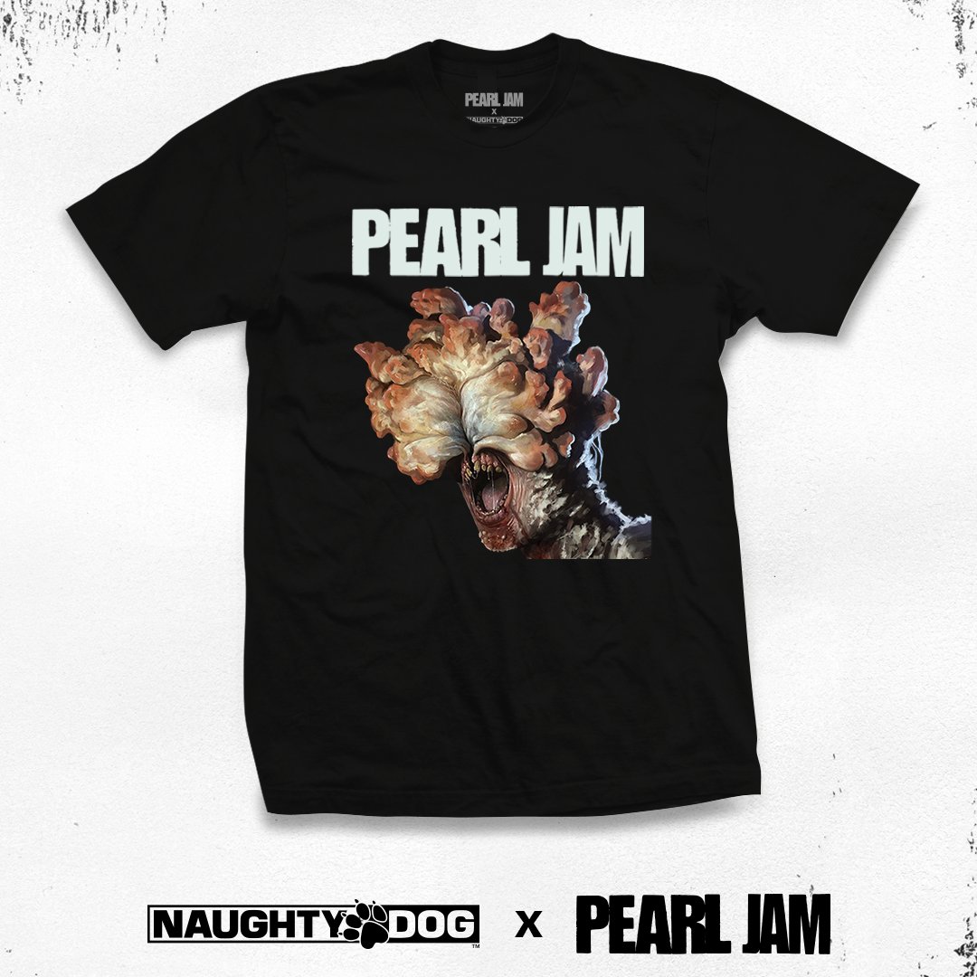 PearlJam's tweet photo. "If I ever were to lose you, I'd surely lose myself."  

To celebrate the 10th anniversary of The Last of Us, Pearl Jam is collaborating with @Naughty_Dog for the annual Halloween shirt! You can snag this awesome Clicker merch now: https://t.co/47hsk6Lpra https://t.co/vi4ZCXAibj
