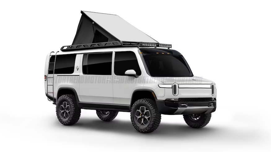 Will Rivian build the first EV van life or overlanding van?

Rivian's focus on wealthy outdoorsy folks, combined with their experiences in SUVs, trucks, and delivery trucks sets them up perfectly for introducing a Mercedes Sprinter competitor. 
render pc: motortrend