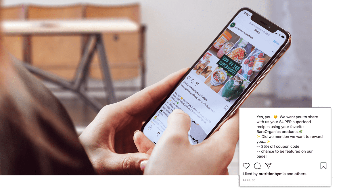 EnTribeTeam's tweet photo. BareOrganics’s mission, like its food, is simple: real nutrition for real people. Working with EnTribe, BareOrganics was able to connect their mission to a UGC campaign: highlighting real people’s stories with their real food. See how they did it: https://t.co/eqbd2GZAWX https://t.co/jQiHVwwrC8