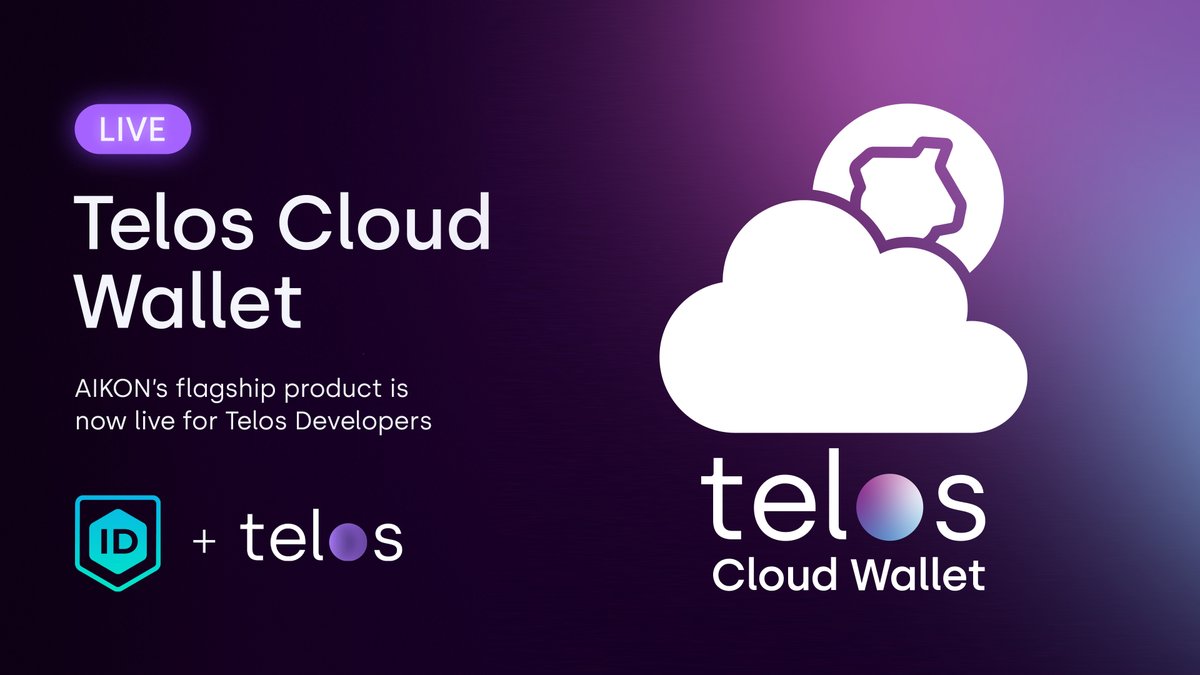 Introducing the Telos Cloud Wallet - Now Available for Telos Developers! ☁️

The Telos Foundation, through its integration with <a href="/TeamAIKON/">AIKON</a>'s ORE ID built on <a href="/oreprotocol/">ORE Network</a>, introduces the Telos Cloud Wallet, a transformative cloud wallet solution for developers operating on the