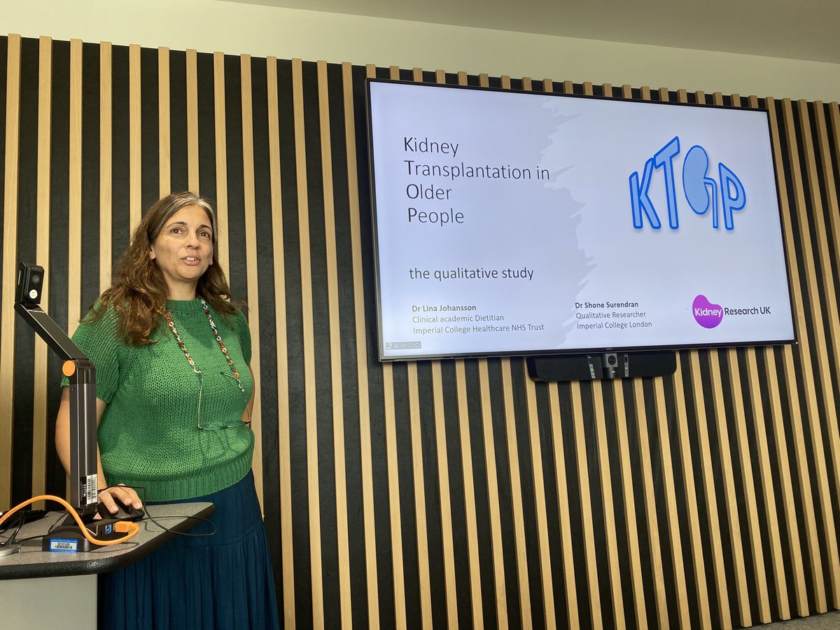 ⁦<a href="/amarpreet_thind/">Amarpreet Thind</a>⁩ and Lina Johansson presenting observational and qualitative results to multidisciplinary Kidney Transplantation in Older People investigator group ⁦<a href="/Kidney_Research/">Kidney Research UK</a>⁩ ⁦<a href="/frank_dor/">Frank Dor</a>⁩ ⁦<a href="/mkwillicombe/">Michelle Willicombe</a>⁩ ⁦