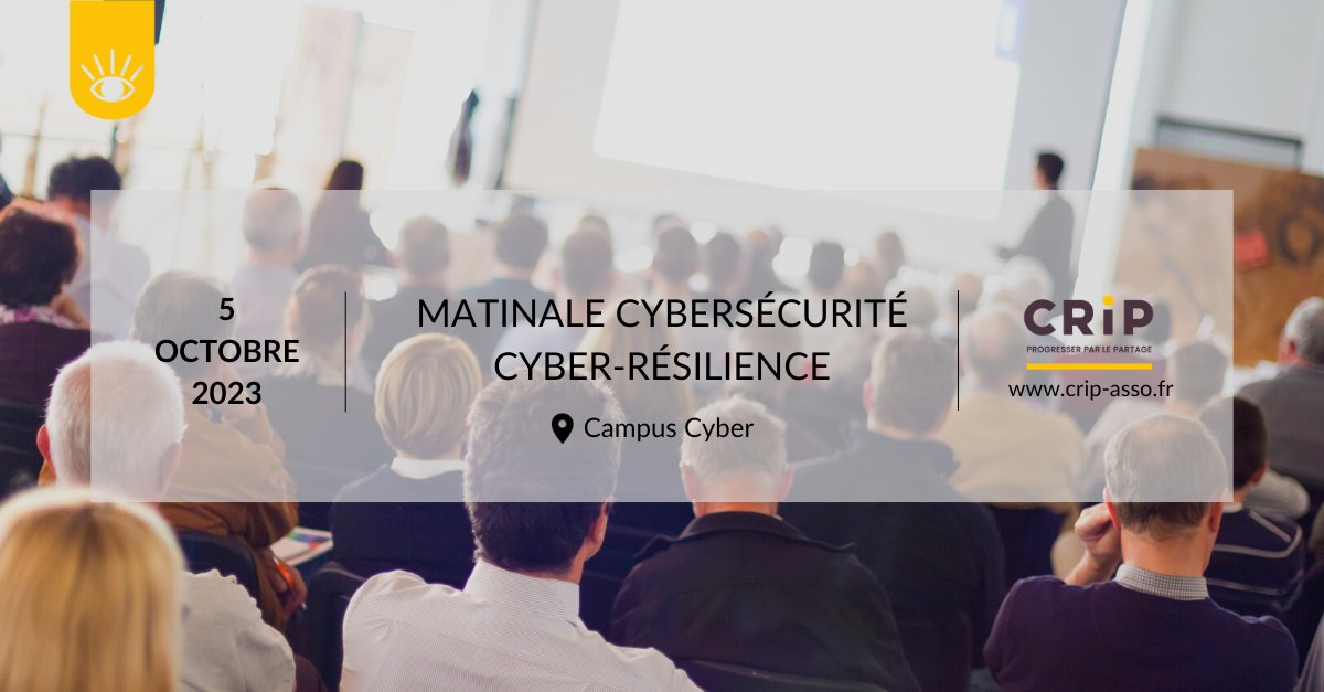 SUSE_France's tweet photo. SUSE sera présent à la prochaine matinale Cybersécurité - Cyber-résilience organisée par le CRiP. Nous aborderons comme allier techniques classiques et méthodes innovantes pour sécuriser votre infrastructure.
https://t.co/HMxzvDoaEH
#CyberSecurity #Livepatching https://t.co/FwtkwNaGWL