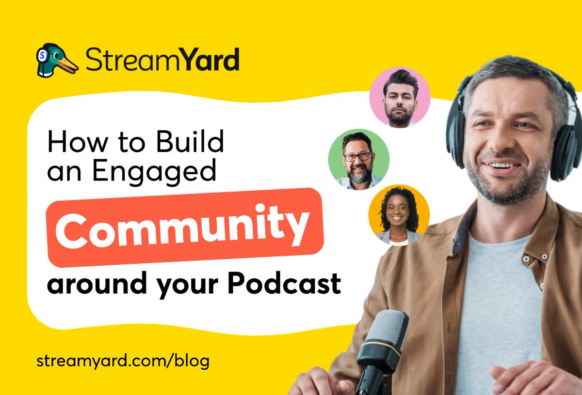 7 tips to help you build a #community with a #podcast. via <a href="/streamyardapp/">StreamYard #TheYard</a>

#Podcasting

via <a href="/ckroks/">Christian Karasiewicz #DigitalMarketing</a> bit.ly/3sgHmYDhttps:/…
