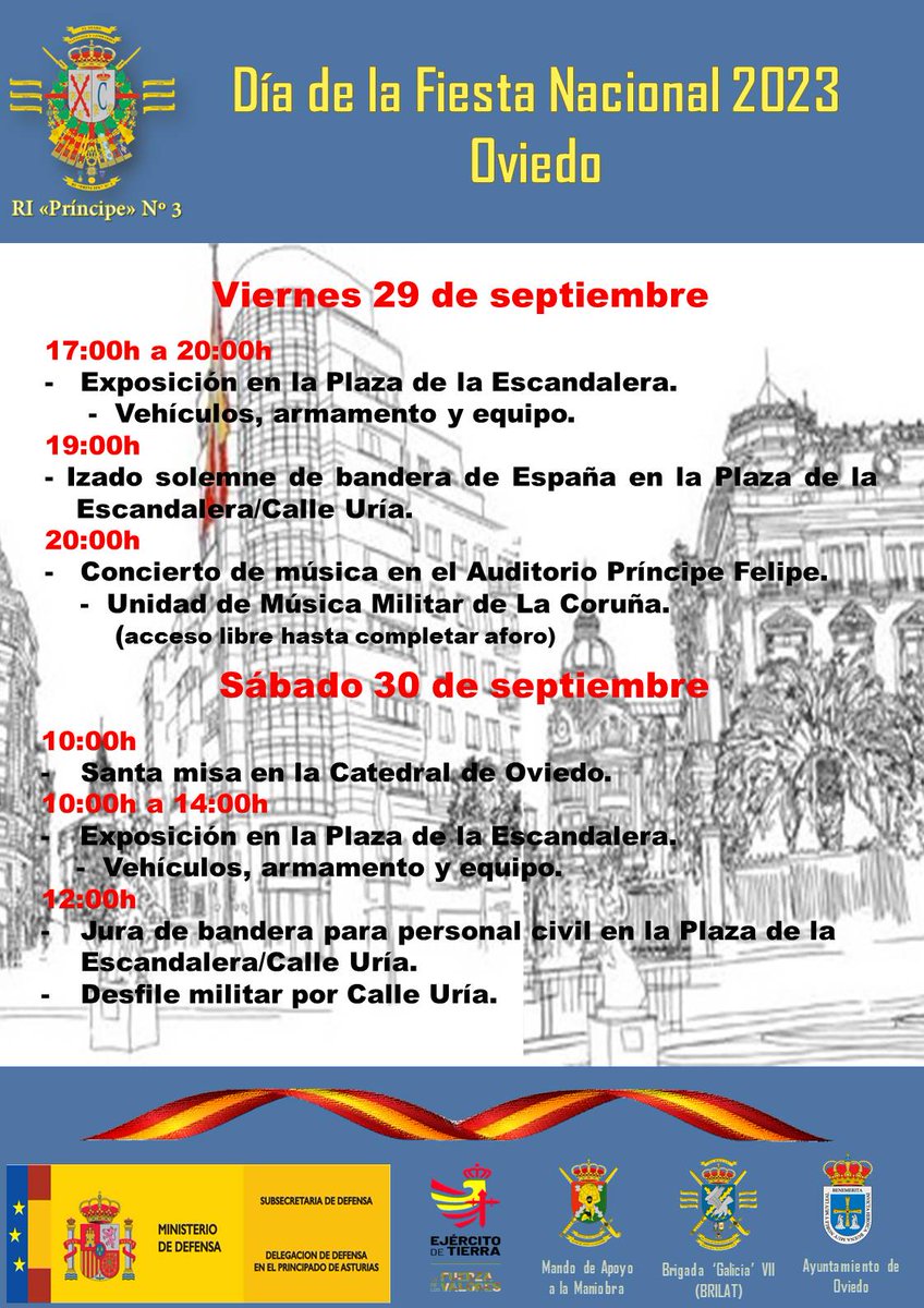 aytoviedo's tweet image. ℹ️ 🇪🇸 El Alcalde, @canteli_alfredo  llama a los ovetenses a participar en los actos que se celebrarán en nuestra ciudad este próximo fin de semana, 29 y 30 de septiembre.
tinyurl.com/mtzfvkzp