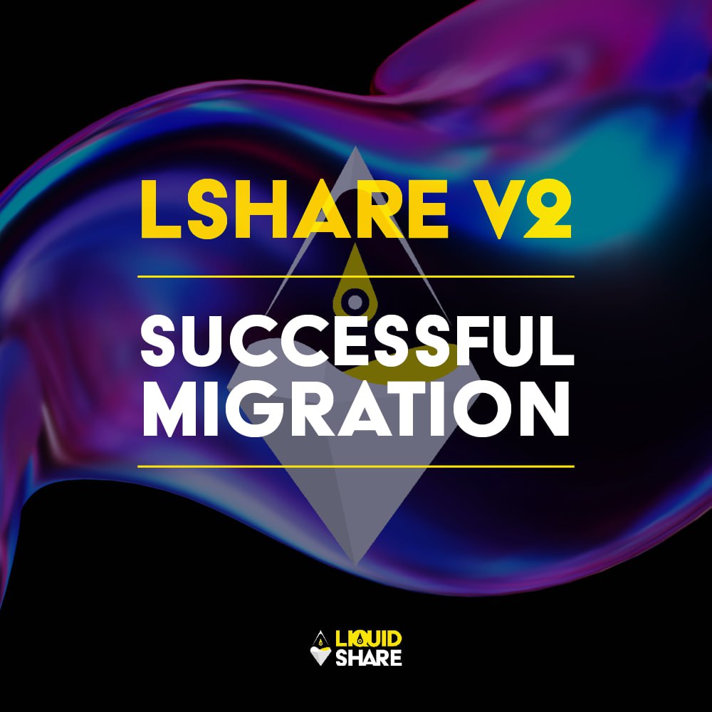 liquidsharecash's tweet photo. We are pleased to announce that $LSHARE V2 has had a 100% successful migration.

All previous holders who sent their tokens have already received airdrops of $LSHARE V2.

Let's f***ing go, family! We are going to change #DEFI.

🦄 Buy on Uniswap 

https://t.co/Nu7uR4s7KH https://t.co/xIDw9oO8PT