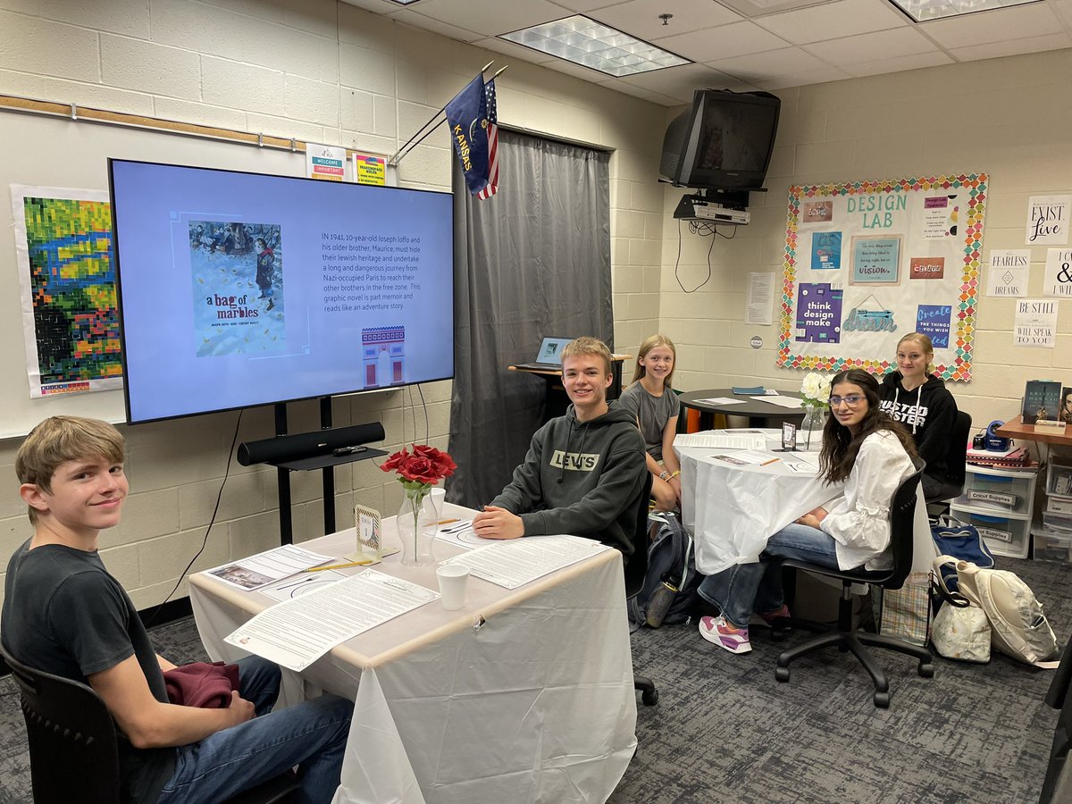achs_library's tweet image. French classes tasted French food and reviewed books with France as a setting at the French Book Cafe.