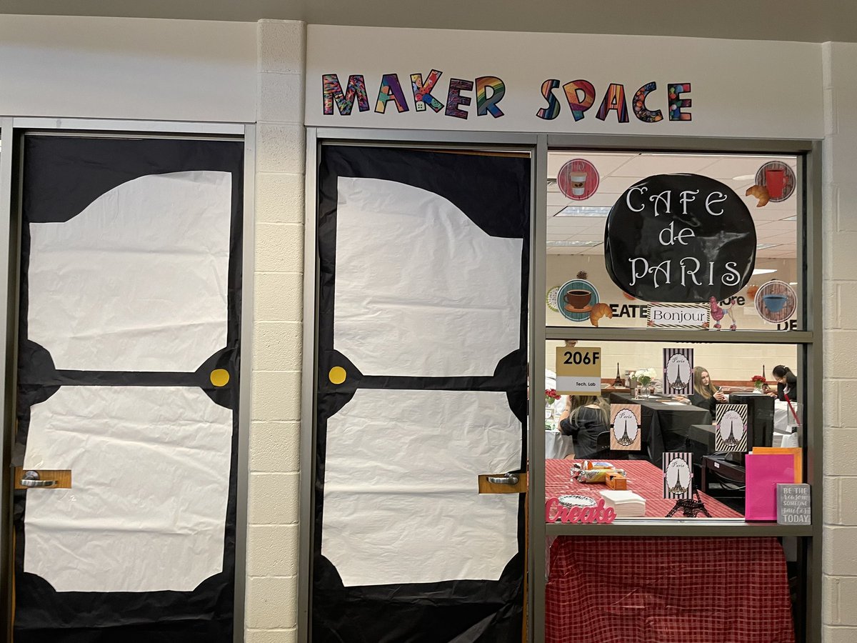 achs_library's tweet image. French classes tasted French food and reviewed books with France as a setting at the French Book Cafe.