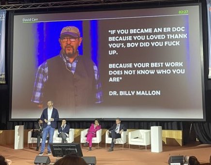 <a href="/Andywebster/">Andywebster</a> "If you became an ER doc because you loved thank you's, boy did you fuck up. Because your best work does not know who you are." - Dr. Billy Mallon