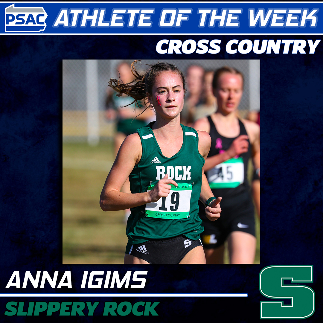PSACsports's tweet photo. CROSS COUNTRY: Your #PSACWXC and #PSACMXC Athletes of the Week! ⬇️👟

Women's Athlete of the Week:
Anna Igims, @Rock_Athletics

Men's Co-Athletes of the Week:
Troy Hart, @Rock_Athletics 
Garrett Quinan, @ShipURaiders 

Full story: 🔗https://t.co/oDhAdZjxV4

#PSACProud https://t.co/B4qPkeGnJx