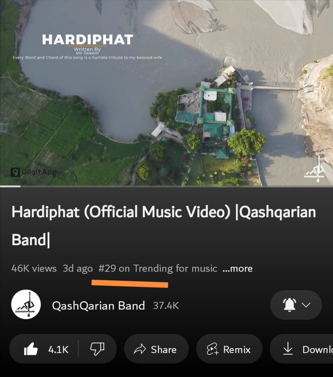 We are thrilled and grateful for your incredible support in making our song #29 trending music for YouTube. Your views, likes, comments, and shares have meant the world to us. Thank you for being a part of this journey and for helping our music reach new heights #qashqarianband