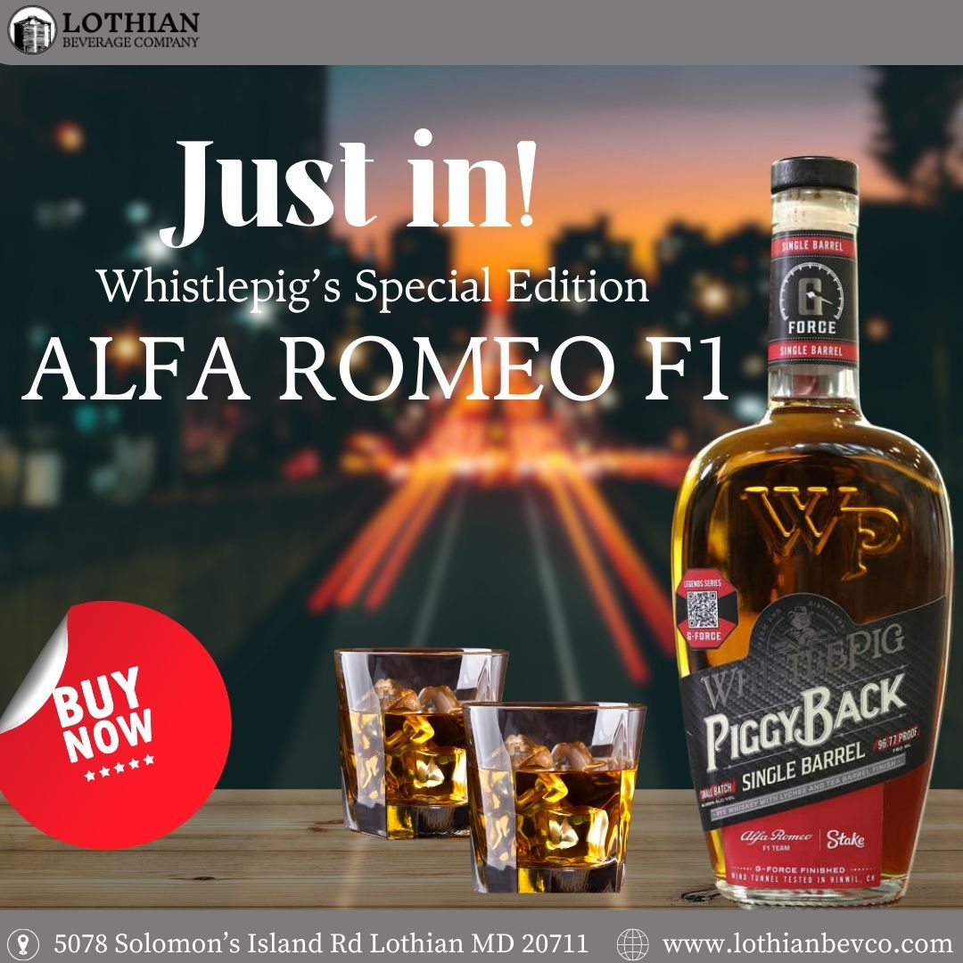 LothianBevCo's tweet photo. Rev up your tastebuds with Whistlepig's Special Edition Alfa Romeo F1! Limited offers available. Buy Now!

#WhiskeyExploration #shopnow #flavor #offers #buynow https://t.co/KHqcqVUrAG