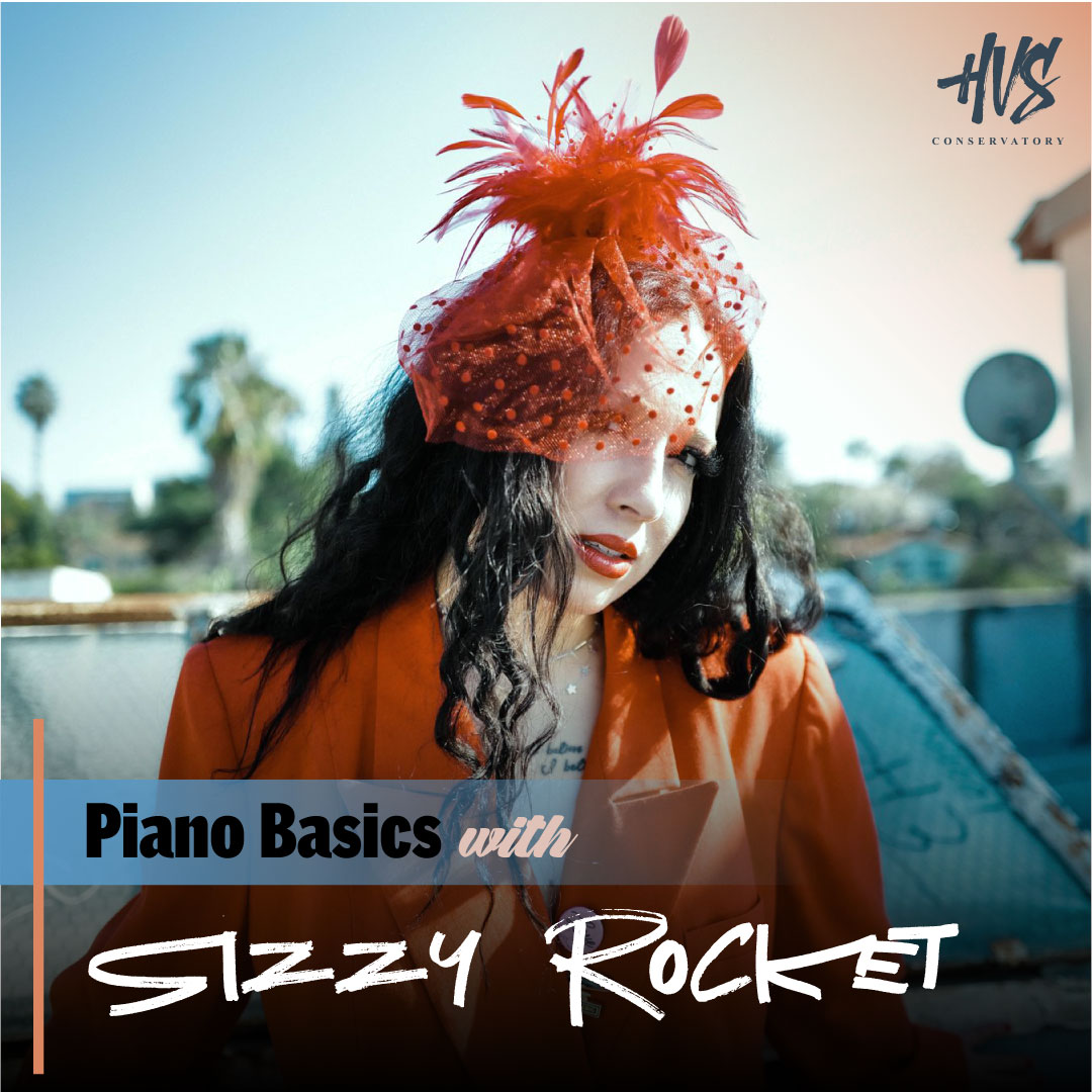 ConservatoryHvs's tweet photo. The fabulous Sizzy Rocket joins the team at HVSC to bring our artists Piano basics. Work your piano and songwriting skills in this one hour class twice a week with this powerhouse artist.

https://t.co/F2bIdiDsFK

#artistdevelopment #sizzyrocket #hvsconservatory https://t.co/dhkpIQvL8N